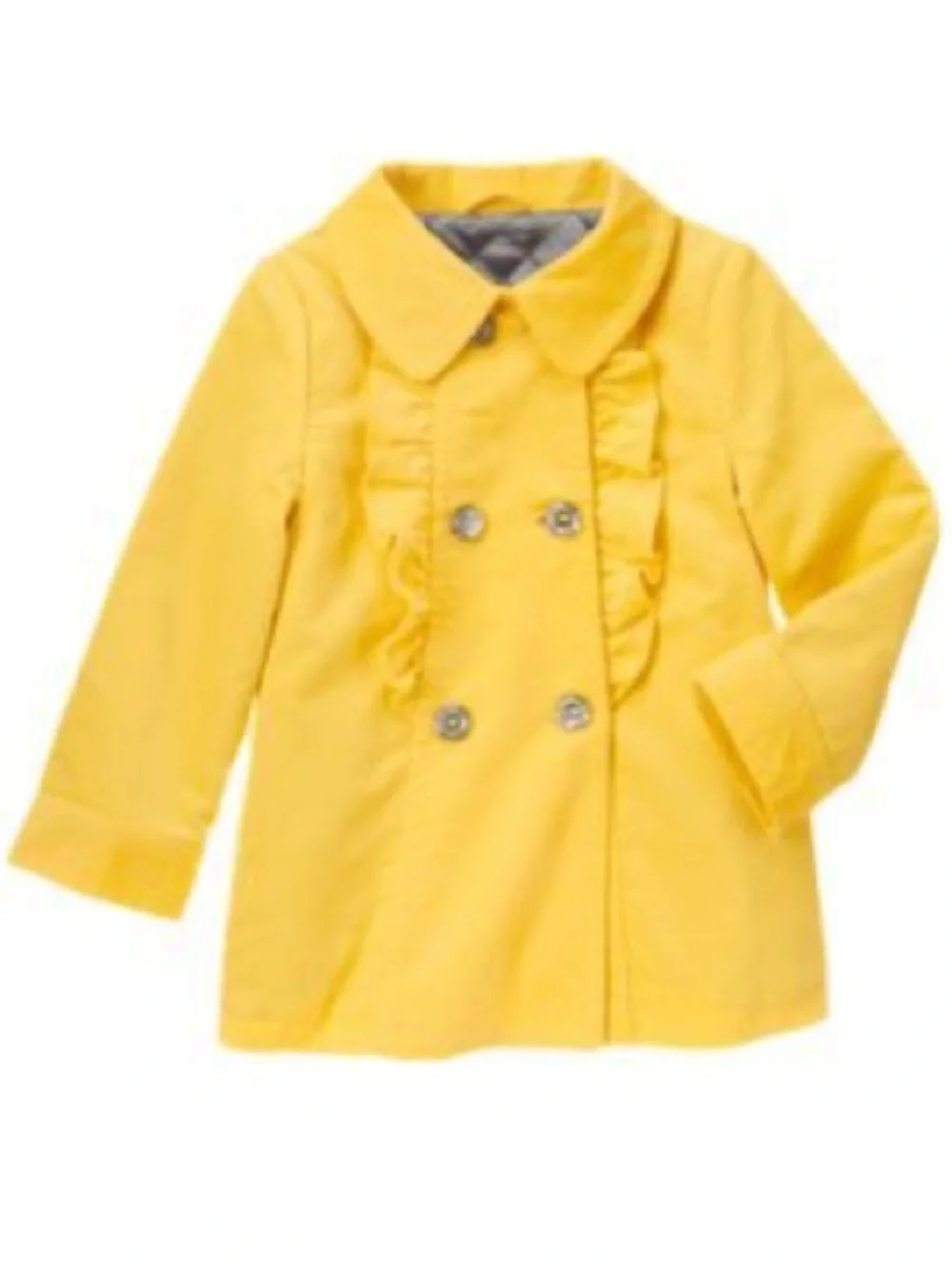 Gymboree Kids Gem Button Peacoat in Sunny Yellow